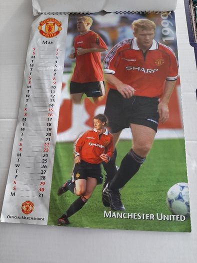 Vintage Man United 1999 calendar