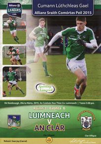 GAA 2015 Limerick v Clare - Allianz Football League Programme