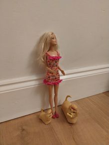 Barbie and her pet dogs