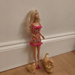 Barbie and her pet dogs