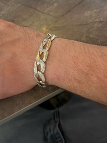 35g Sterling silver curb link bracelet