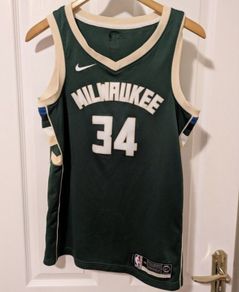 Authentic Lakers Statement Edition Milwaukee Bucks #34 Jersey nike small NBA