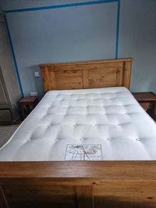 Wooden King Size frame and mattress