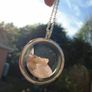 Pink Opal pendant, Floating locket, Jewellery, Gift. Necklace Image 5