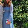 LK Bennett Abbie Blue Silk Dress Size 8 Image 3