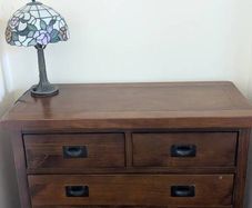 Ez Living Furniture Five Drawer Dark Solid Wood Chest - Aisling
