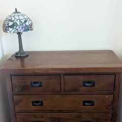 Ez Living Furniture Five Drawer Dark Solid Wood Chest - Aisling