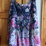 Per Una Ladies Navy blue pink floral full Skirt Uk 16 including postage Image 2