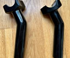 NEW Drag Specialties Black 5.5" Pullback Risers  Forged Aluminum (Harley / 1" Bars)