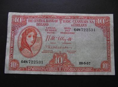 The Central Bank of Ireland. Lady Lavery 10 shillings (1957) #2
