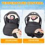 Winter Baby Car Seat Footmuff, Universal Car Seat Blanket for Baby w/Adjustable Collar, Waterproof Baby Car Seat Cover w/Zip, Warm Berber Fleece, Detachable and Machine Washable (Dark Grey) Image 7