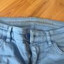 Cornflower blue oasis jeans with zip at ankle Image 2