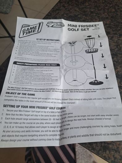 Mini Frisbee Golf Set