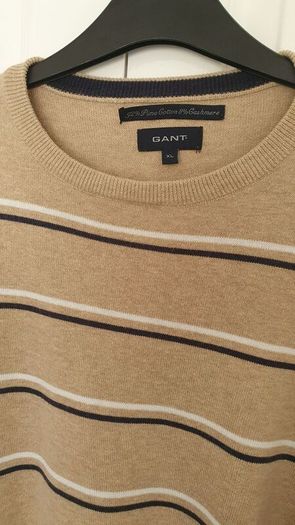 gant pima cashmere jumper size xl sand in fab condition