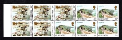 1989 Guernsey GB1.70 Definitive Stamp Booklet Pane (ex cover showing Lloyds Bank, St Peter Port) Mint Never Hinged (MNH)