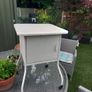 Metal side cabinet, painted white, D18 Image 4