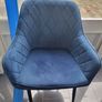 Dining chairs blue velvet Image 2