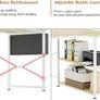 L Shaped Desk 100CM Computer Desk Study Office Desk Gaming Desk Writing Table With Bookshelf Reversible Corner Desk For Home Office Studio Workstation Image 6