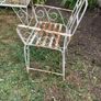 Vintage Wrought Iron Garden Set with Bench and 2 Armchairs (Restoration Project) Image 10