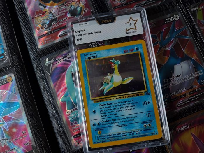 Lapras ! Holo Rare ! from Fossil Set ! PCA 9 ! Near Mint ! 1999 ! Graded Pokemon Card ! PSA !