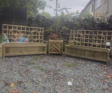 Rustic Planter Trellis