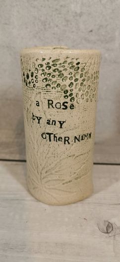 Sarah Mckenna Ceramic Vase A Rose By Any Other Name Irish Handmade Pottery