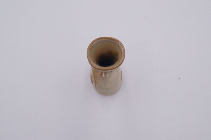 Vintage Frankoma Pottery 31 Snail Flower Bud Vase Plainsman Brown Satin