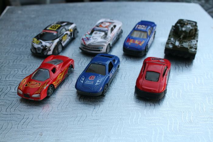 Set of small vehicles
