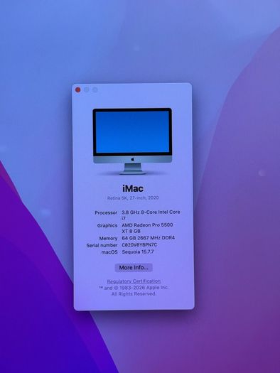 iMac 27" 5k 2020