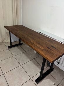 Walnut veneer desk