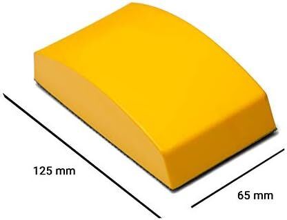 Glass Polish 15913 Hand Sanding Block, Hook & Loop Handheld Sanding Pad | 125 x 65 mm
