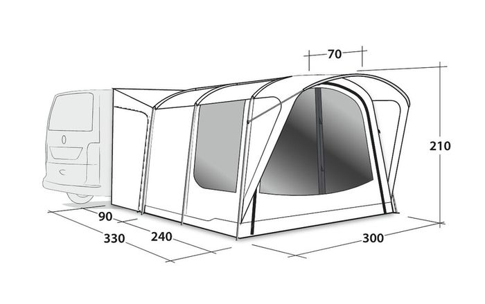 Outwell Waystone 240 Drive Away Van Awning New
