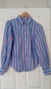 Blue striped cotton shirt size XS