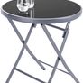 _Table with Glass Top and 2 Chairs, Robust Steel Frame, Easy to Assemble and Dismantle Image 2