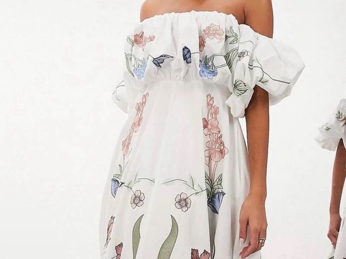asos design embroidery dress