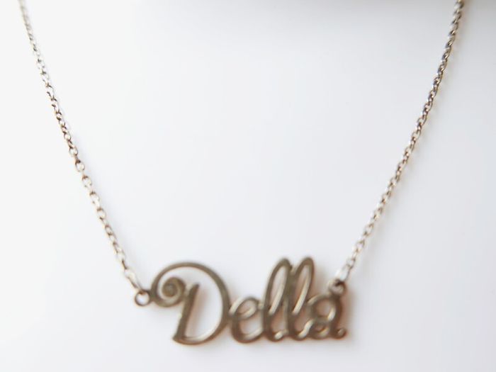Vintage 925 Sterling Silver Name Chain Necklace length 19" - 3,5g