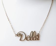 Vintage 925 Sterling Silver Name Chain Necklace length 19" - 3,5g