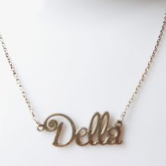 Vintage 925 Sterling Silver Name Chain Necklace length 19" - 3,5g