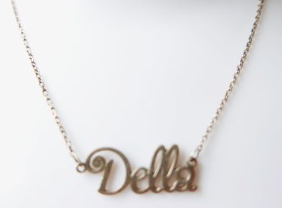 Vintage 925 Sterling Silver Name Chain Necklace length 19" - 3,5g