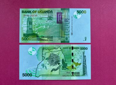 Uganda  5000. Shillings  2015  Pick  51a.   ( Uncirculated )