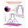 Gymnastic Bars for Kids, 63.5 kg Capacity Folding Training Kip Bar with Mat, Adjustable Height Gymnastic Horizontal Bar for Home, Training Equipment for Indoor Outdoor, Easy to Assemble, Purple Image 6