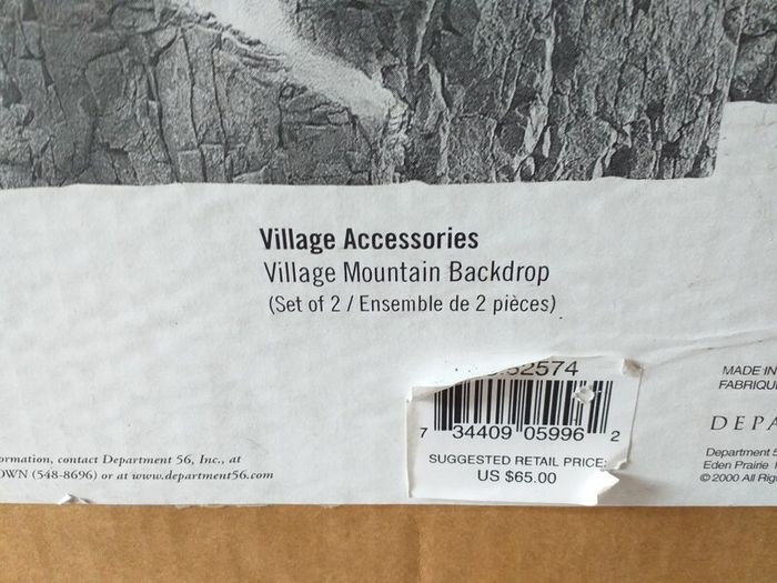Christmas Village Mountain Backdrop & Village Mountain Centrepiece