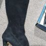 Black Full Length Boots - size 7 Image 2