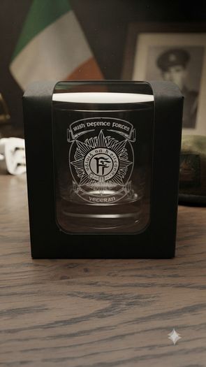 Irish Defence Forces Veteran Laser Engraved Whiskey Glass