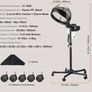 Professional Hair Steamer for Deep Conditioning, 11.81-inch Hooded Ionic Hair Steamer with 2 Modes, Height-Adjustable Standing Hair Steamer with Timer, 5 Wheels (2 Lockable) for Salon Home Spa Image 6