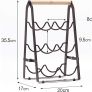 Wine Rack 6 Bottles, Foldable Wine Bottles Holder Racks, Metal Copper Wine Holder Storage Free Standing, Ready Assembled, Easy to Put wkuk130915 Image 2