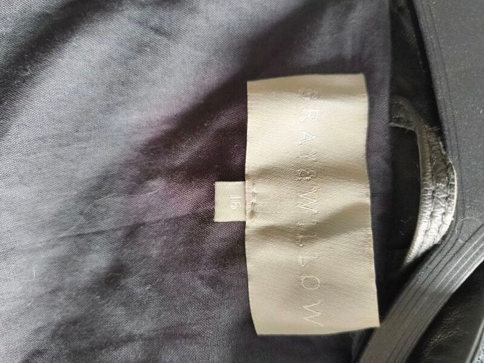 Leather biker style jacket size 16