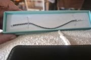 black stone silver bracelet
