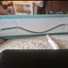 black stone silver bracelet