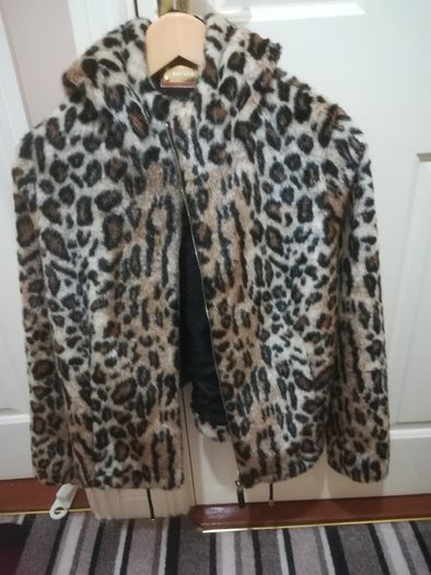 M&S Leaopard hoded Jacket